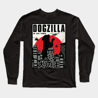 Dogzilla In The Town Long Sleeve T-Shirt